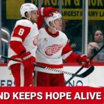 Lucas Raymond's hat-trick keeps Detroit Red Wings playoff hopes alive