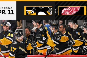 GAME RECAP: Penguins vs. Red Wings (04.11.24) | Crosby Assists On 1,000th Goal