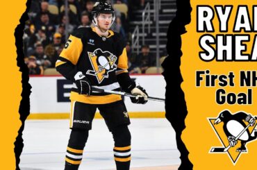 Ryan Shea #5 (Pittsburgh Penguins) first NHL goal Apr 4, 2024