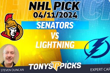 Ottawa Senators vs Tampa Bay Lightning 4/11/2024 FREE NHL Picks and Predictions by Steven Duncan