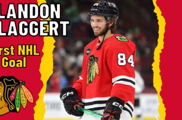 Landon Slaggert #84 (Chicago Blackhawks) first NHL goal Apr 10, 2024