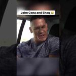 When Shaq and John Cena tried squeezing into a small car together 😂