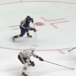 Pavel Buchnevich assists on Kyrou's goal vs Blackhawks, his 400 NHL point (10 apr 2024)