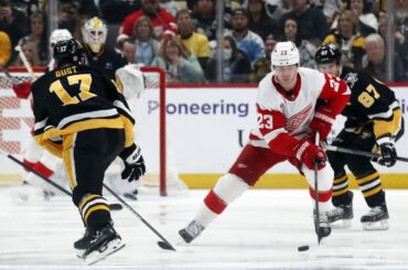 Dylan Larkin: Lucas Raymond 'showed some stones' to keep Detroit Red Wings in NHL playoff race