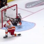 Andrei Kuzmenko scores a hat-trick vs Ducks (12 apr 2024)