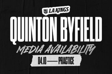 Forward Quinton Byfield | 04.10.24 LA Kings Practice in El Segundo | Media