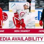 Patrick Kane, Ben Chiarot, Derek Lalonde - Morning Skate | April 13 @ TOR