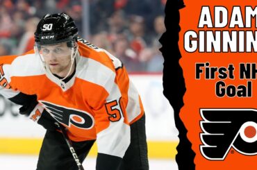 Adam Ginning #50 (Philadelphia Flyers) first NHL goal Apr 6, 2024