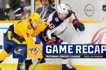 Blue Jackets @ Predators 4/13 | NHL Highlights 2024