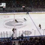 Nikita Zadorov levels Jack McBain from Coyotes with a solid hit (10 apr 2024)