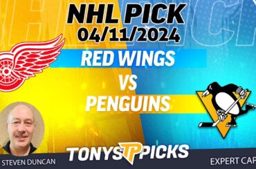 Detroit Red Wings vs Pittsburgh Penguins 4/11/2024 FREE NHL Picks and Predictions by Steven Duncan