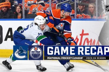 Canucks @ Oilers 4/13 | NHL Highlights 2024