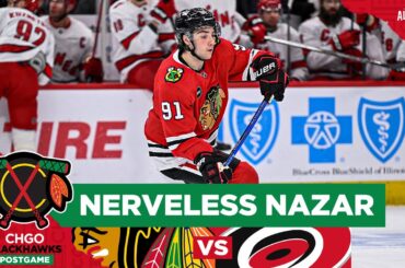 Nick Foligno Breaks Down Frank Nazar's Debut in Blackhawks' Loss  | CHGO Blackhawks POSTGAME