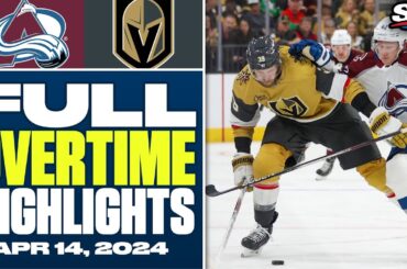 Colorado Avalanche at Vegas Golden Knights | FULL Overtime Highlights - April 14, 2024