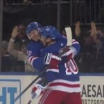 Artemi Panarin scores vs Islanders with an amazing shot (12 apr 2024)