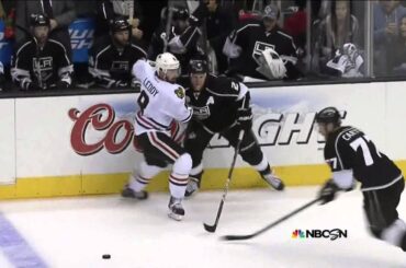 Matt Greene hit on Nick Leddy in 3rd. 6/4/13 Chicago Blackhawks vs LA Kings NHL Hockey