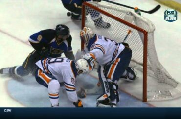 Jaden Schwartz almost a hat trick, off post Edmonton Oilers vs St. Louis Blues 3/13/14 NHL Hockey.