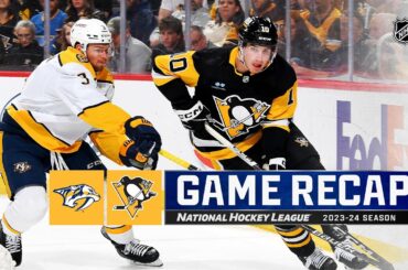 Predators @ Penguins 4/15 | NHL Highlights 2024