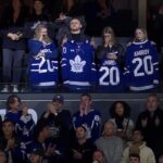 Leafs pays tribute to Rodion Amirov, his family invited to Devils game (11 apr 2024)