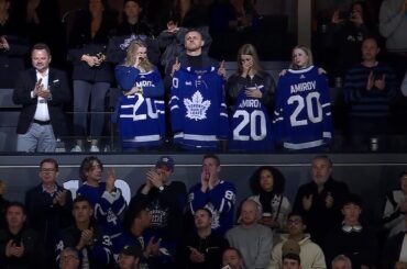 Leafs pays tribute to Rodion Amirov, his family invited to Devils game (11 apr 2024)