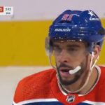 Evander Kane of the Edmonton Oilers scores a goal against the Vancouver Canucks 13-04-2024