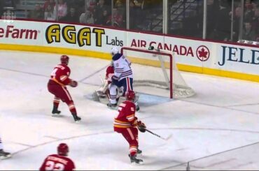 Justin Schultz goal 26 Jan 2013 Edmonton Oilers vs Calgary Flames NHL Hockey