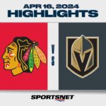 NHL Highlights | Blackhawks vs. Golden Knights - April 16, 2024