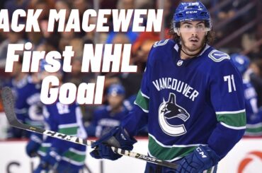 Zack MacEwen #71 (Vancouver Canucks) first NHL goal Dec 3, 2019