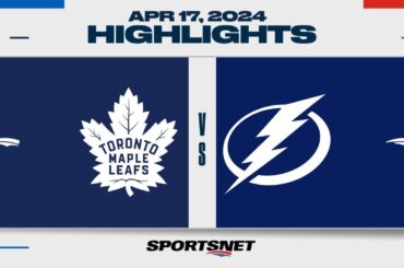 NHL Highlights | Maple Leafs vs. Lightning - April 17, 2024