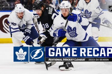 Maple Leafs @ Lightning 4/17 | NHL Highlights 2024