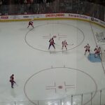 Detroit Red Wings' James Reimer stops Montreal Canadiens' Nick Suzuki on a breakaway 4/16/24
