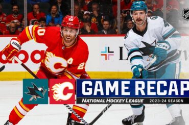Sharks @ Flames 4/18 | NHL Highlights 2024