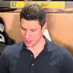 Sidney Crosby during locker clean out on missing playoffs for second straight season, contract