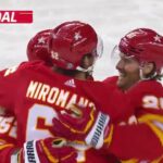 Daniil Miromanov assists on Weegar's goal vs Sharks (18 apr 2024)