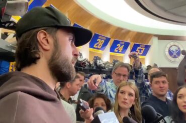 Alex Tuch talks on Sabres locker cleanout day