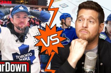 MICHAEL BUBLÉ SHREDS LEAFS FAN WHO DOUBTED THE CANUCKS FOR 5 STRAIGHT MINUTES