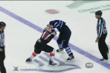 Zac Rinaldo vs Luke Schenn Sep 23, 2010