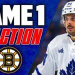 Maple Leafs vs Boston Bruins LIVE POST GAME feat. Jay Rosehill | Round 1, Game 1 REACTION