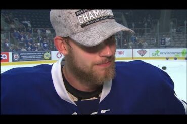 2018 Calder Cup Champions: Calle Rosen with Paul Hendrick