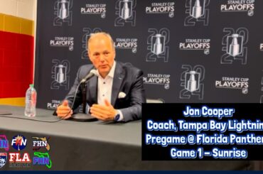 Jon Cooper, Tampa Bay Lightning Pregame — Game 1 at Florida Panthers