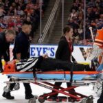 Referee Steve Kozari Collides With Hayden Fleury