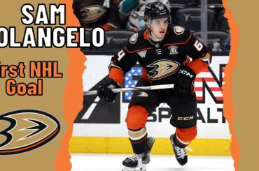 Sam Colangelo #64 (Anaheim Ducks) first NHL goal Apr 12, 2024