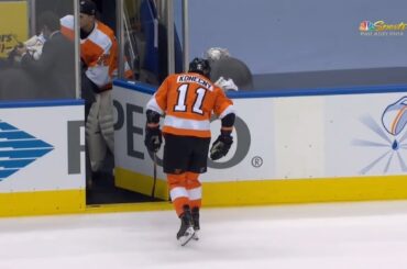 Travis Konecny Leaves Game After Blocking Shot