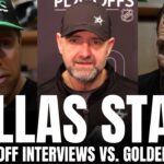 Joe Pavelski, Radek Faksa & Peter DeBoer Discuss Golden Knights vs. Dallas Stars, Stars Season