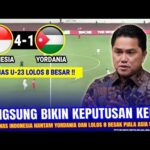 🔴HANTAM YORDANIA 4-1!! & Erik Thohir Langsung NGOMONG GINI Usai Timnas Lolos 8 Besar Piala Asia