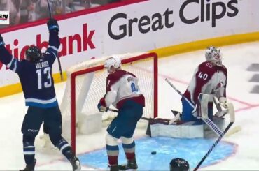 Kyle Connor rocket goal on the Powerplay Jets vs Avalanche 2024 playoffs Gm 1