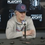 GEORGIEV BACK IN NET | Jared Bednar Morning Skate Interview | Avalanche @ Jets | Game 2