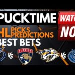 NHL Playoffs Predictions and Best Bets | Lightning vs Panthers | Avalanche vs Jets | PuckTime Apr 23
