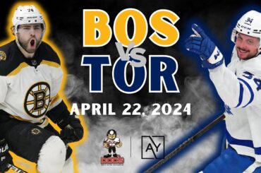 NHL Pick - Toronto Maple Leafs vs Boston Bruins Prediction, 4/22/2024 Free Best Bets & Odds