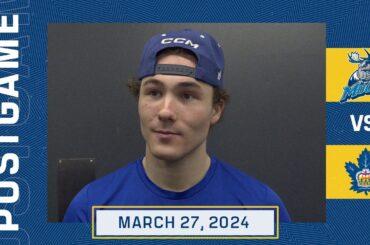 Toronto Marlies Media Availability | Postgame vs. Manitoba Moose | March 27, 2024